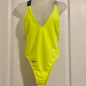 Kear’s Neon Yellow One Piece Swimsuit - XS